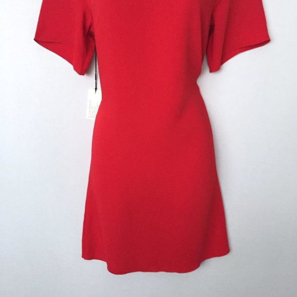 NWT ARITZIA BABATON Aaron Red V-Neck Shift Dress - Picture 5 of 9
